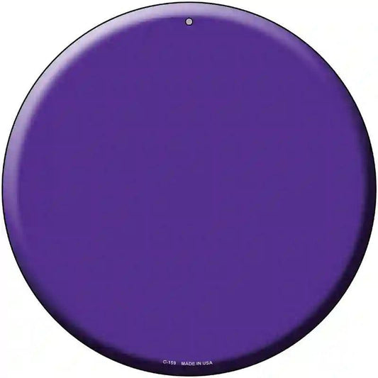 Purple Novelty Metal Circular Sign