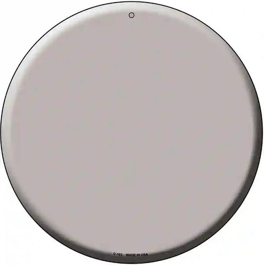 Tan Novelty Metal Circular Sign
