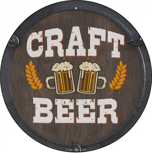 Craft Beer Novelty Metal Circular Sign