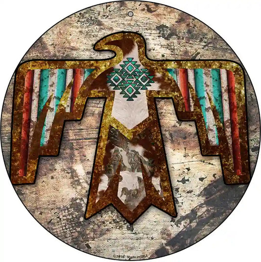 Western Phoenix Novelty Metal Circle Sign