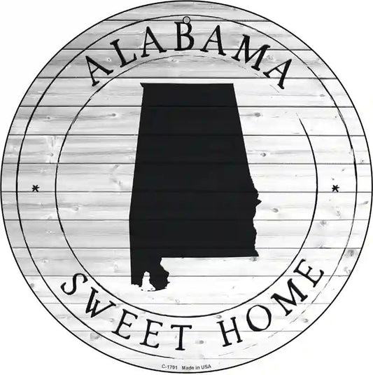 Alabama Sweet Home Novelty Metal Circle Sign
