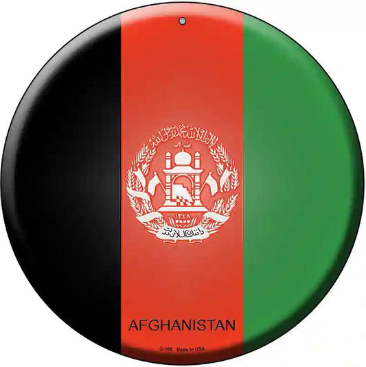 Afghanistan Country Novelty Metal Circular Sign