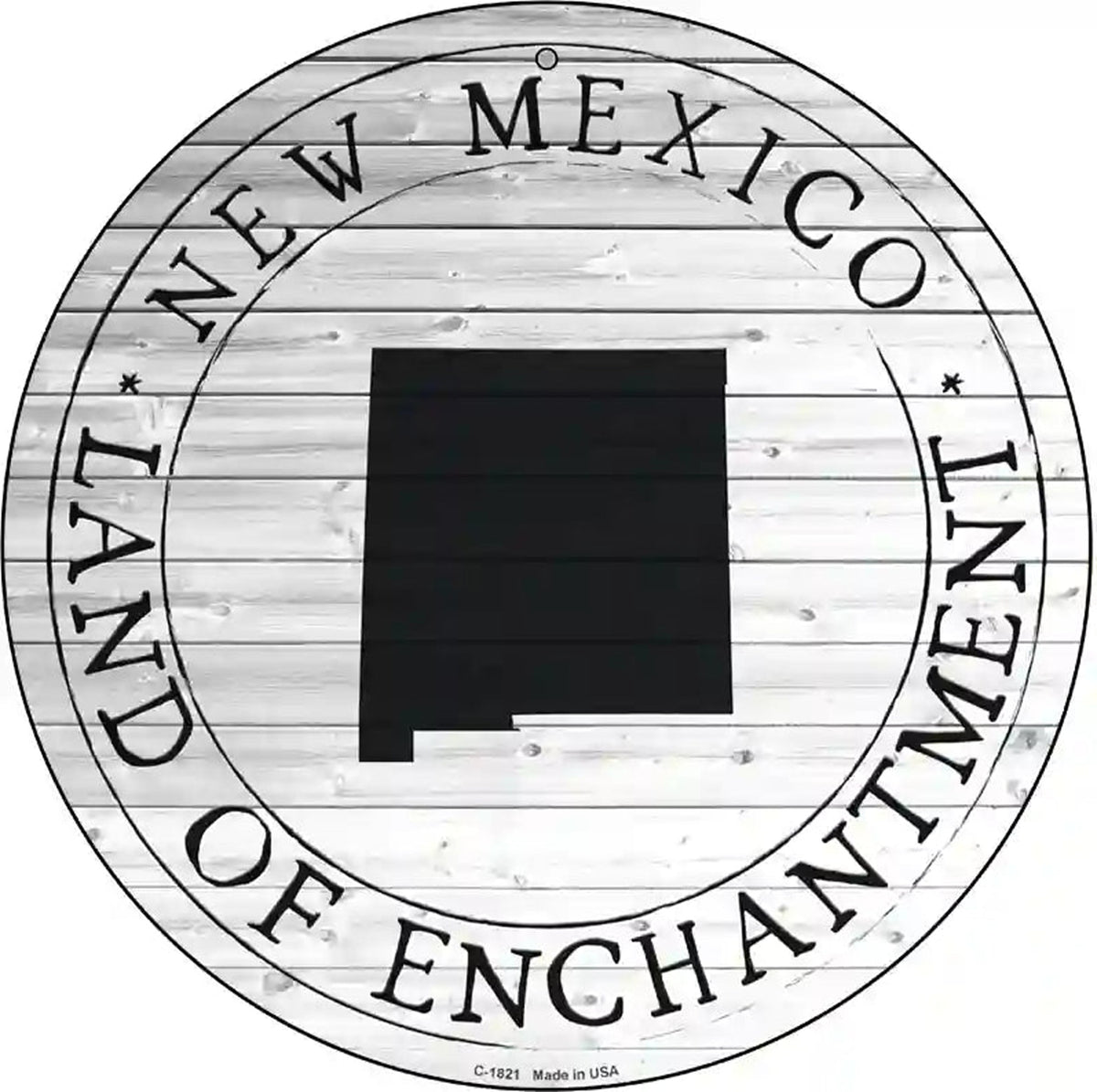 New Mexico Land Of Enchantment Novelty Metal Circle Sign