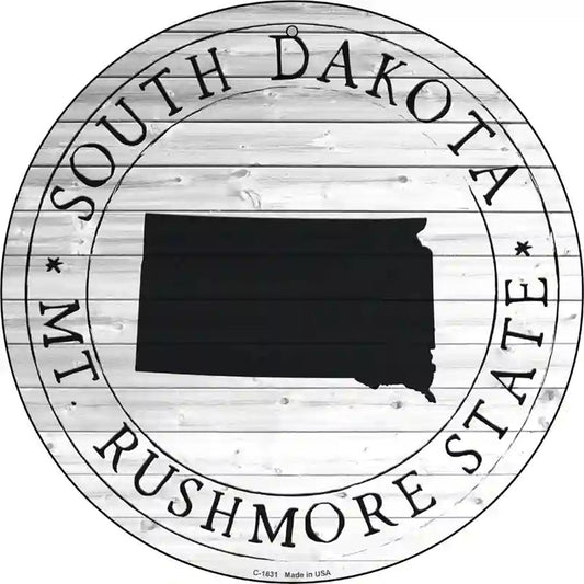 South Dakota Mt Rushmore State Novelty Metal Circle Sign