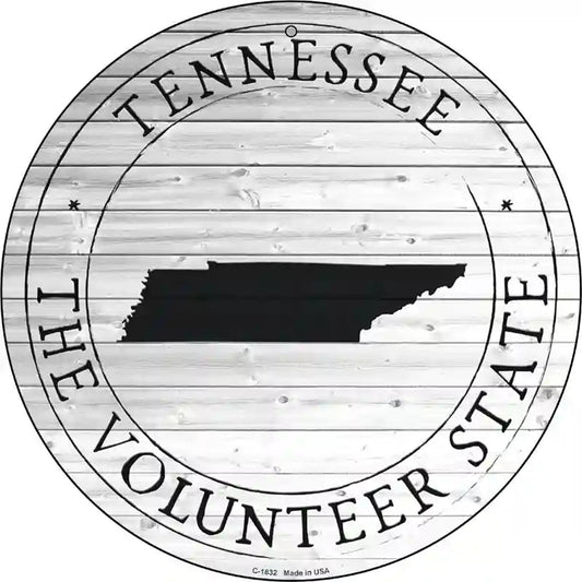 Tennessee Volunteer State Wholesasle Novelty Metal Circle Sign