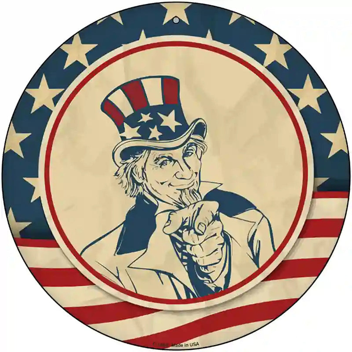 America Wants You Novelty Metal Circle Sign