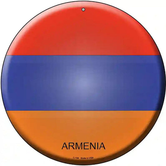 Armenia Novelty Metal Circular Sign