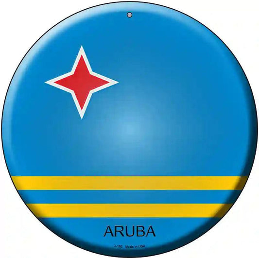 Aruba Novelty Metal Circular Sign