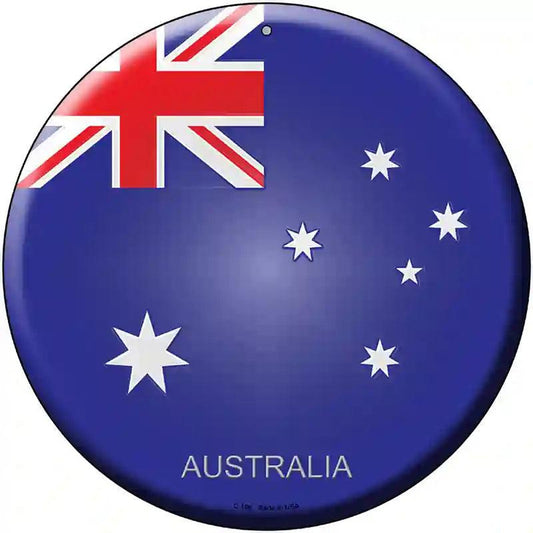 Australia Novelty Metal Circular Sign