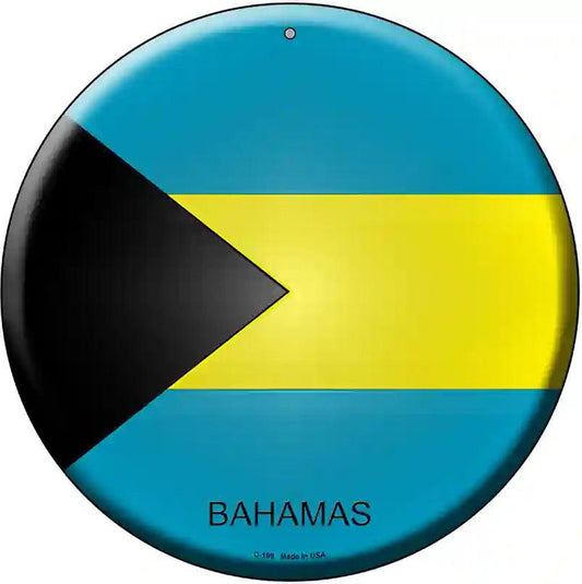 Bahamas Country Novelty Metal Circular Sign