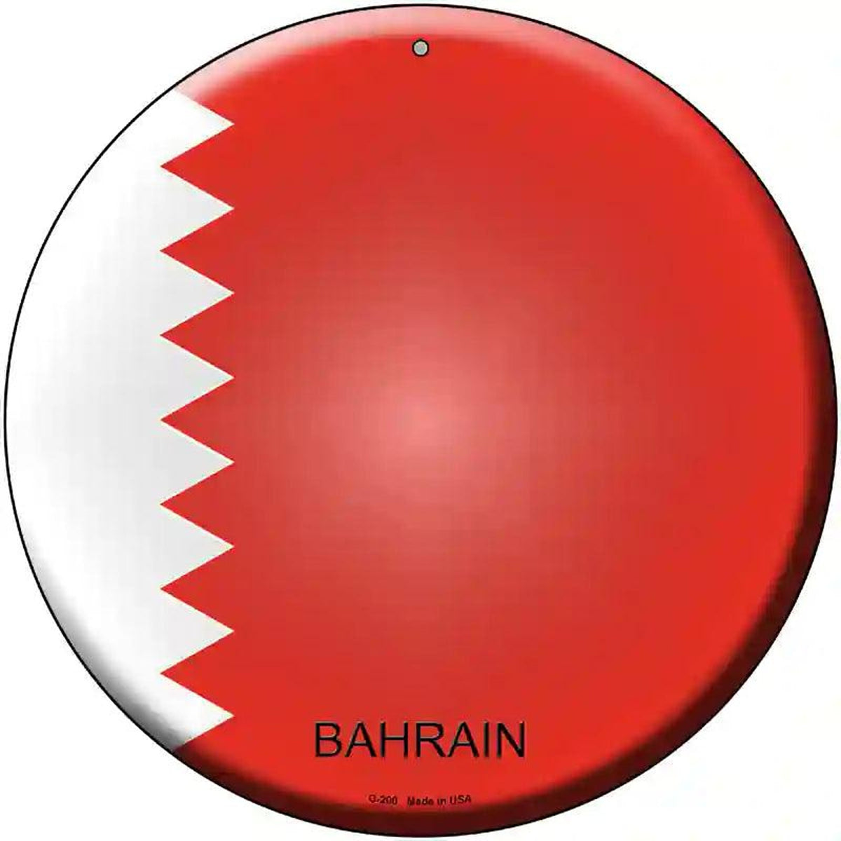 Bahrain Country Novelty Metal Circular Sign