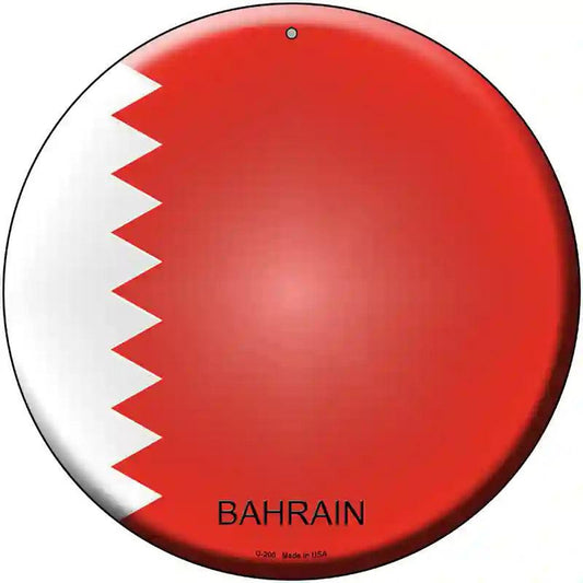 Bahrain Country Novelty Metal Circular Sign