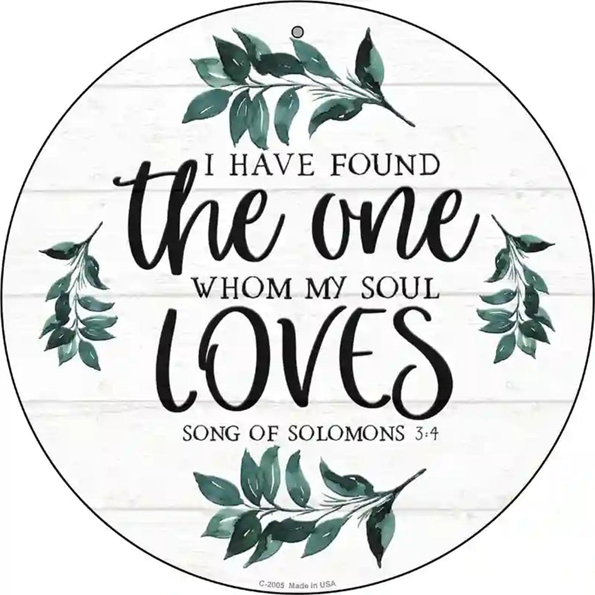 The One Novelty Metal Circle Sign