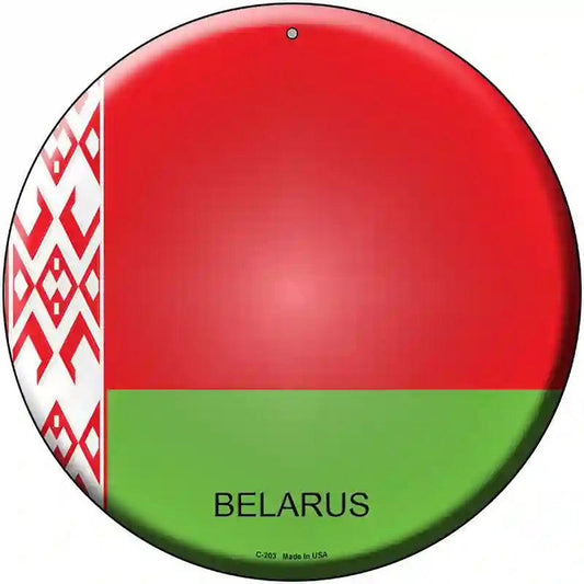 Belarus Country Novelty Metal Circular Sign