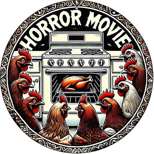 Horror Movie Novelty Metal Circular Sign