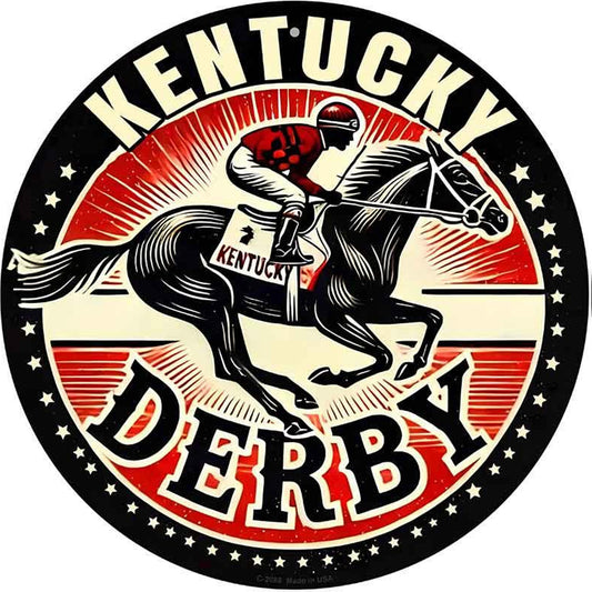 Kentucky Derby Novelty Metal Circular Sign