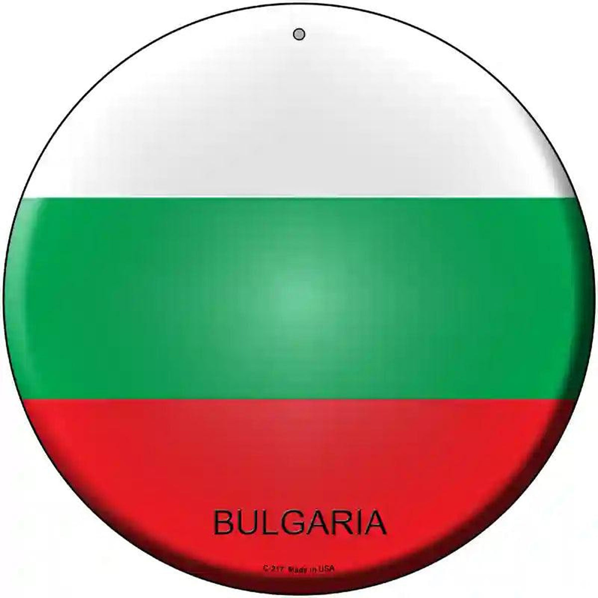Bulgaria Country Novelty Metal Circular Sign