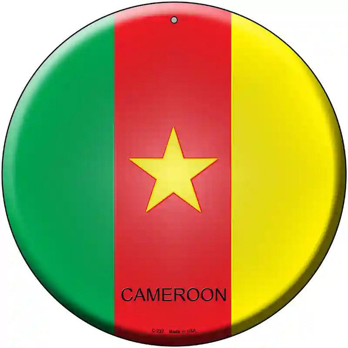 Cameroon Country Novelty Metal Circular Sign