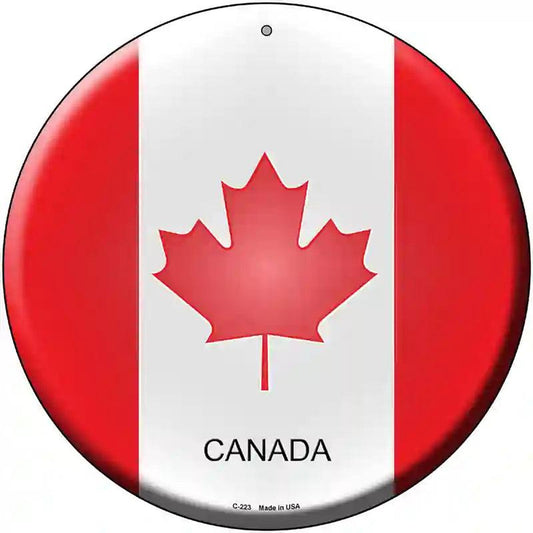 Canada Country Novelty Metal Circular Sign