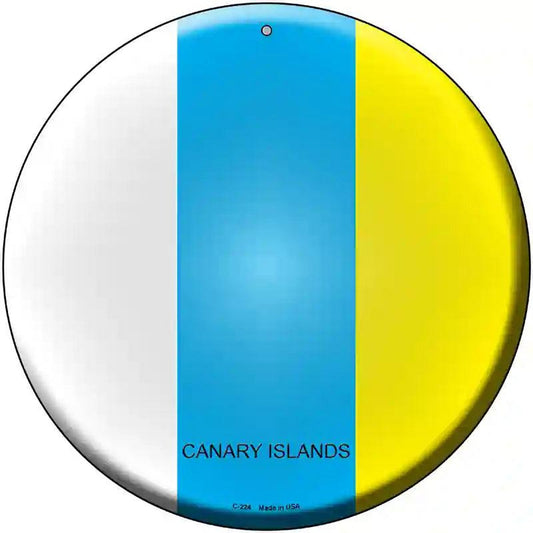 Canari Islands Country Novelty Metal Circular Sign
