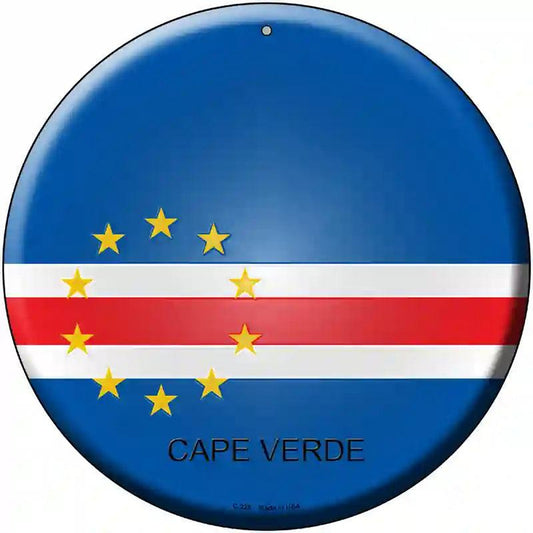 Cape Verde Country Novelty Metal Circular Sign