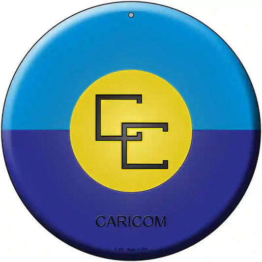 Caricorn Country Novelty Metal Circular Sign