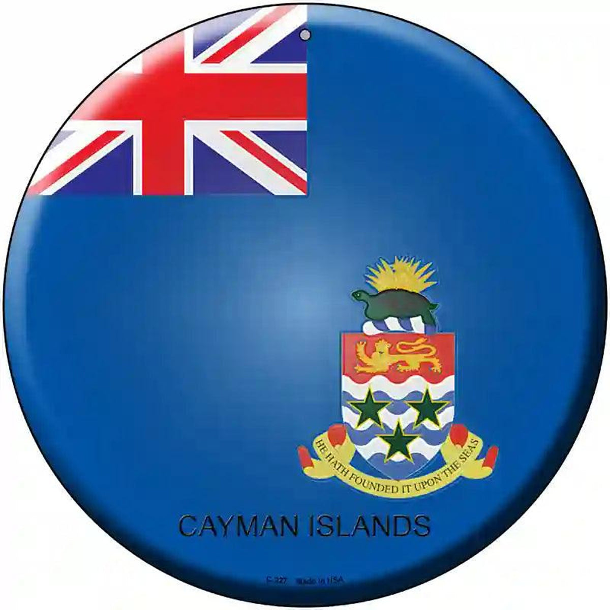 Cayman Islands Country Novelty Metal Circular Sign