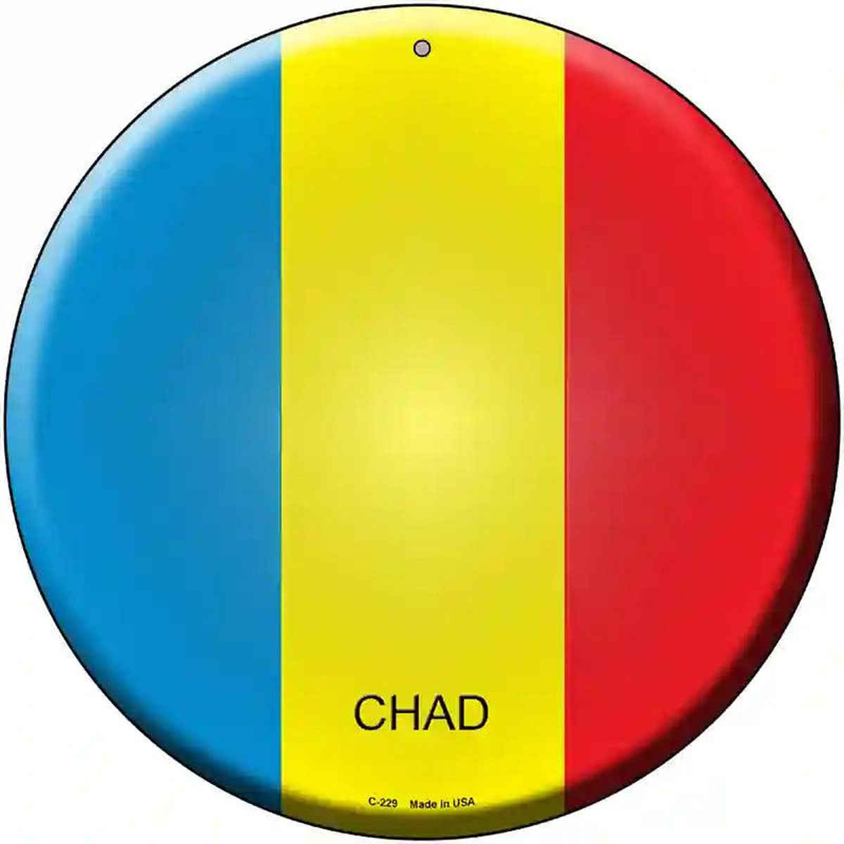 Chad Country Novelty Metal Circular Sign
