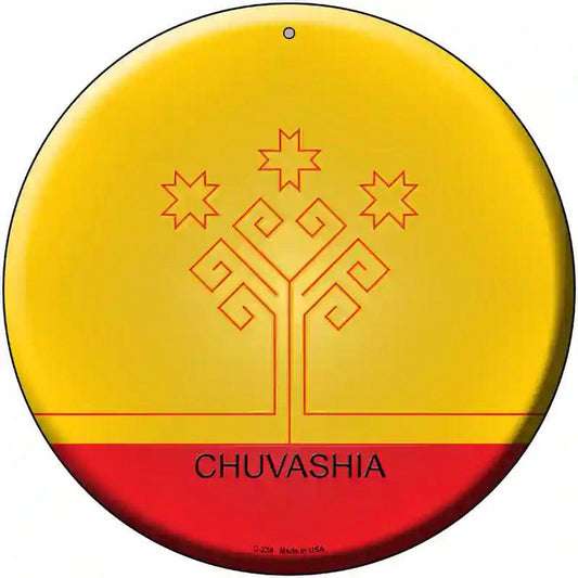 Chuvashia Country Novelty Metal Circular Sign