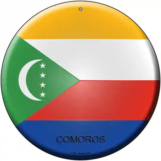 Comoros Country Novelty Metal Circular Sign
