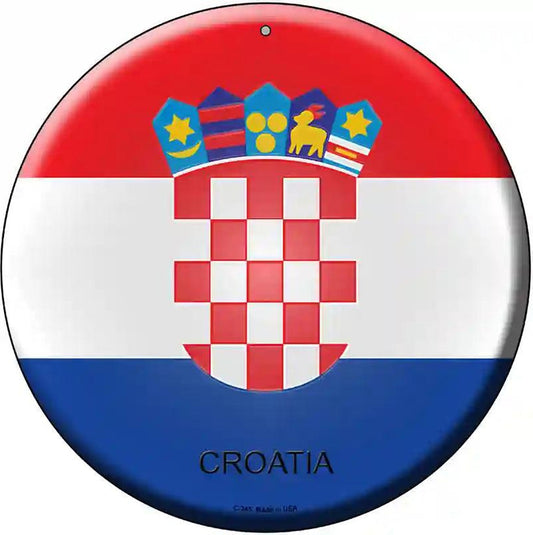 Croatia Country Novelty Metal Circular Sign