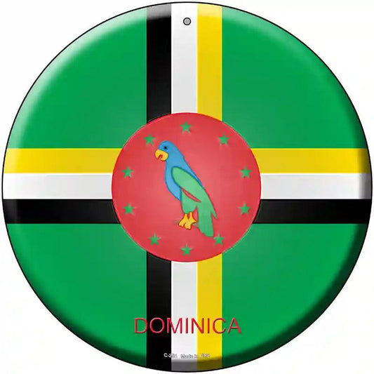 Dominica Country Novelty Metal Circular Sign