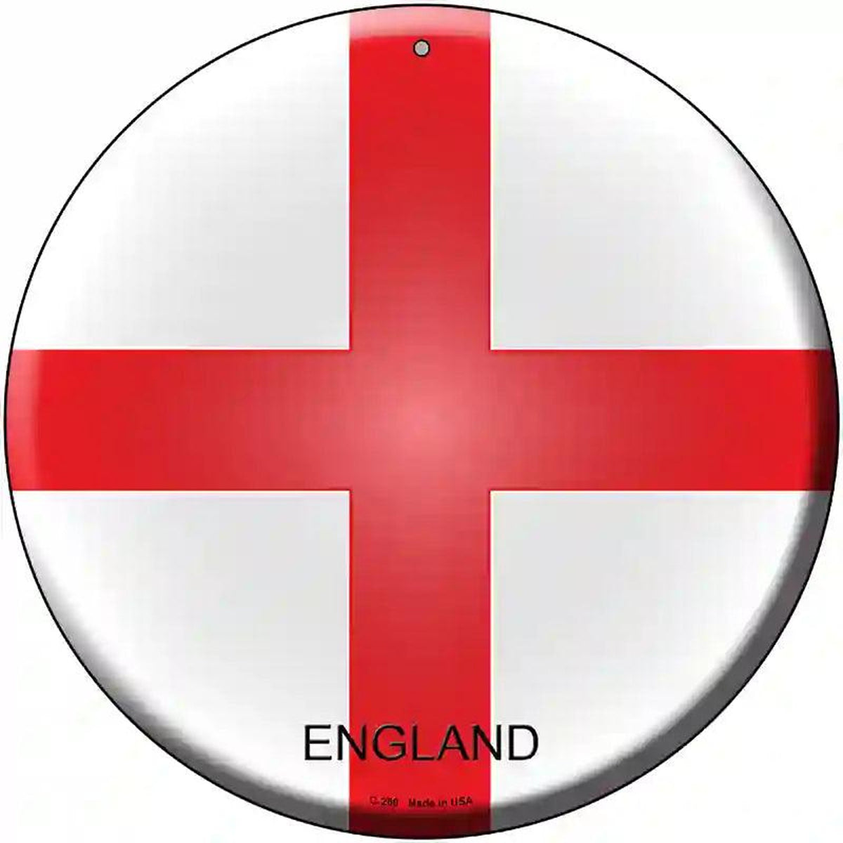 England Country Novelty Metal Circular Sign