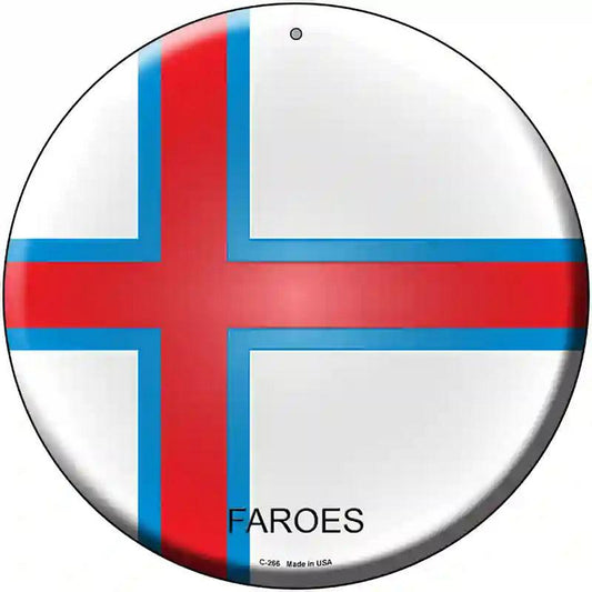 Faroes Country Novelty Metal Circular Sign