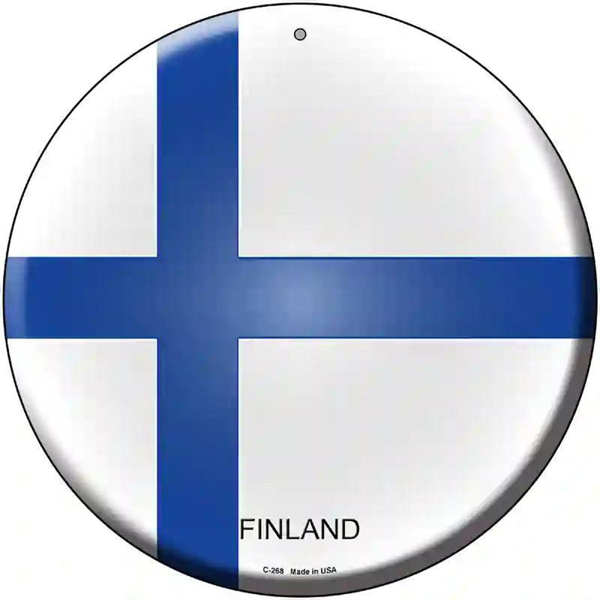 Finland Country Novelty Metal Circular Sign
