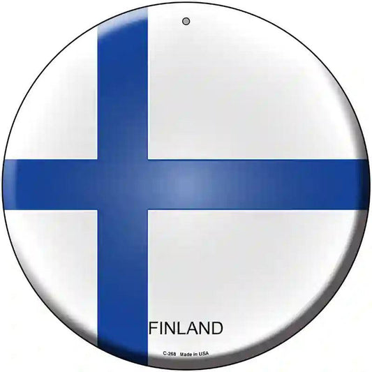 Finland Country Novelty Metal Circular Sign