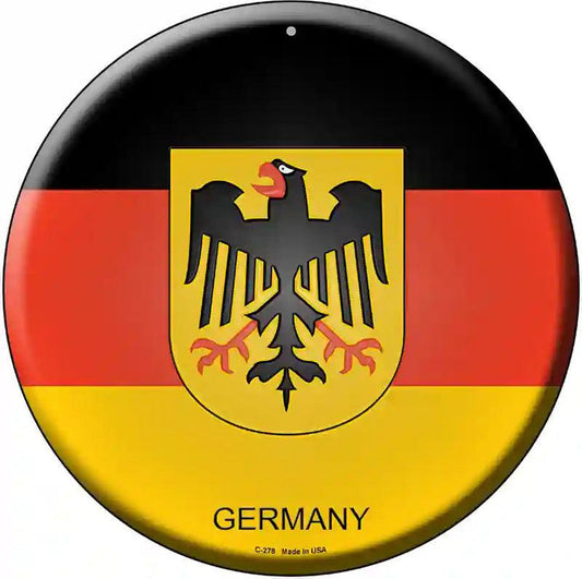 Germany Country Novelty Metal Circular Sign