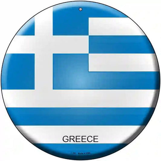 Greece Country Novelty Metal Circular Sign
