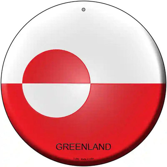 Greenland Country Novelty Metal Circular Sign