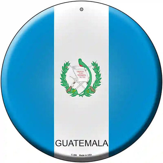 Guatamala Country Novelty Metal Circular Sign