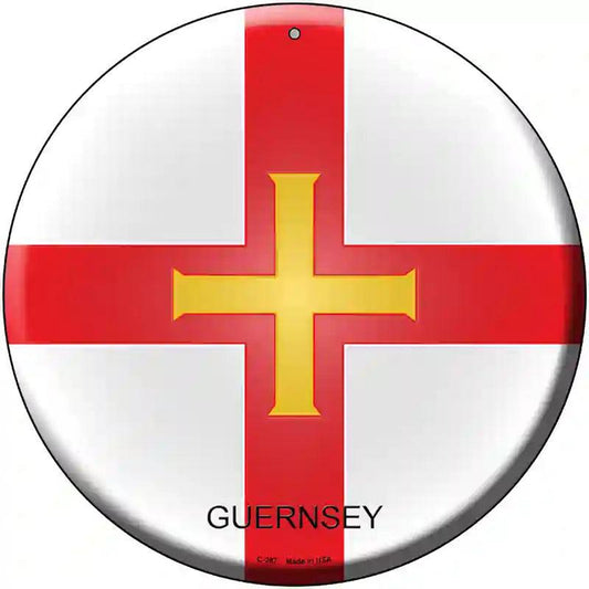 Guernsey Country Novelty Metal Circular Sign