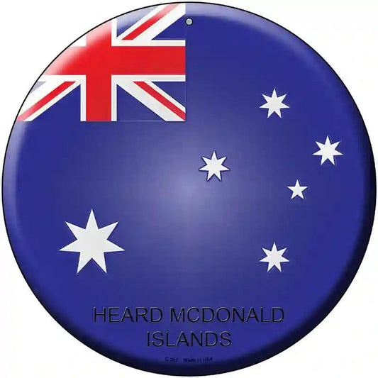Heard McDonald Islands Country Novelty Metal Circular Sign