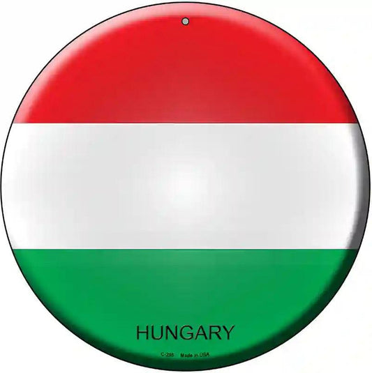 Hungary Country Novelty Metal Circular Sign
