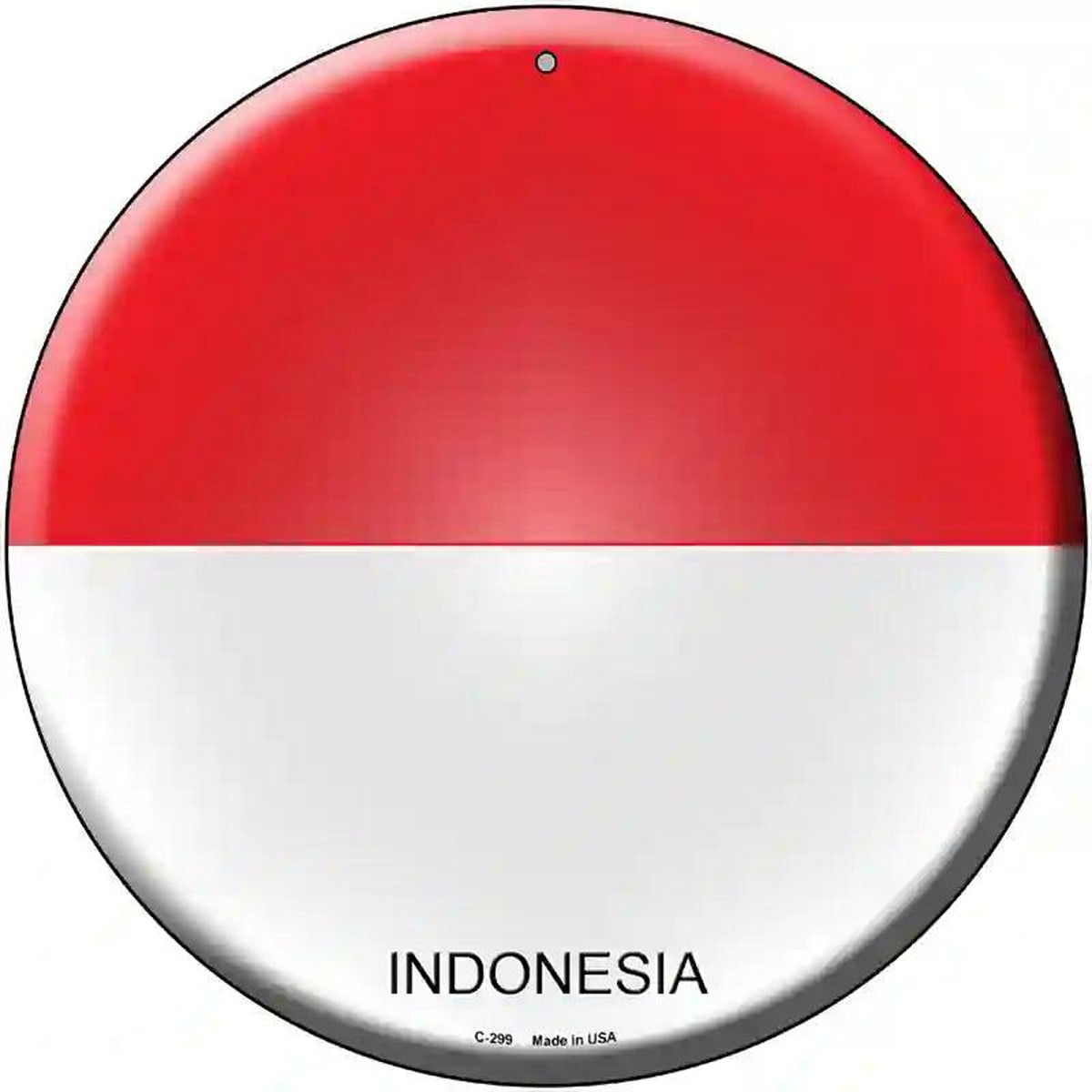Indonesia Country Novelty Metal Circular Sign