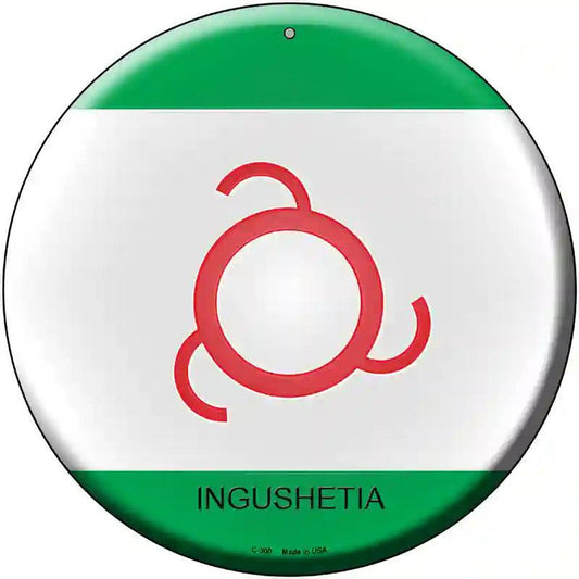 Ingushetia Country Novelty Metal Circular Sign