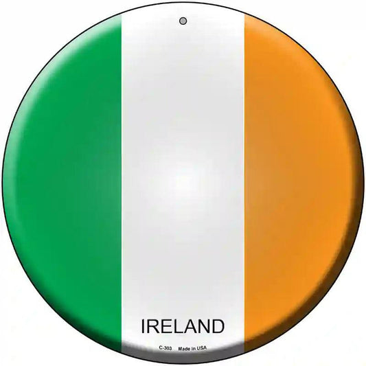 Ireland Country Novelty Metal Circular Sign