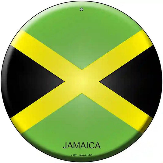 Jamaica Country Novelty Metal Circular Sign