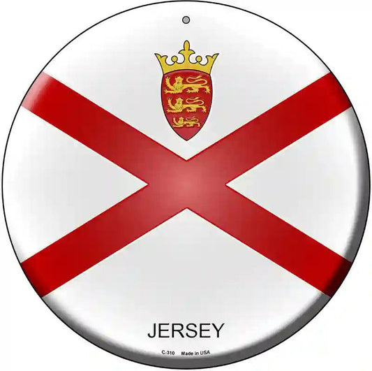 Jersey Country Novelty Metal Circular Sign