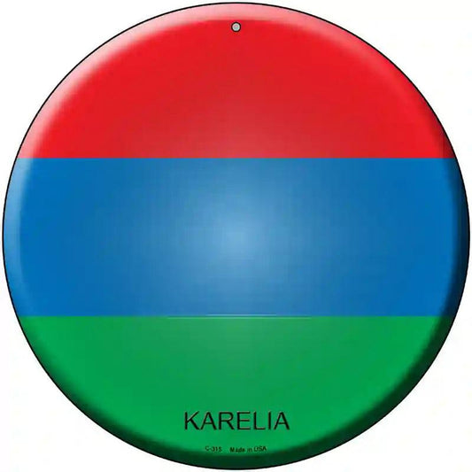 Karelia Country Novelty Metal Circular Sign