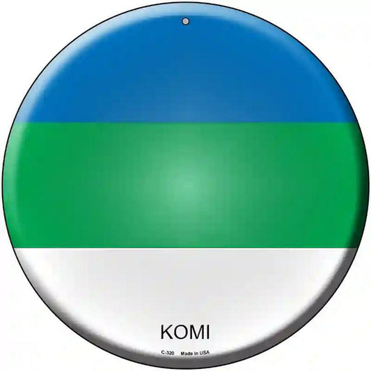 Komi Country Novelty Metal Circular Sign